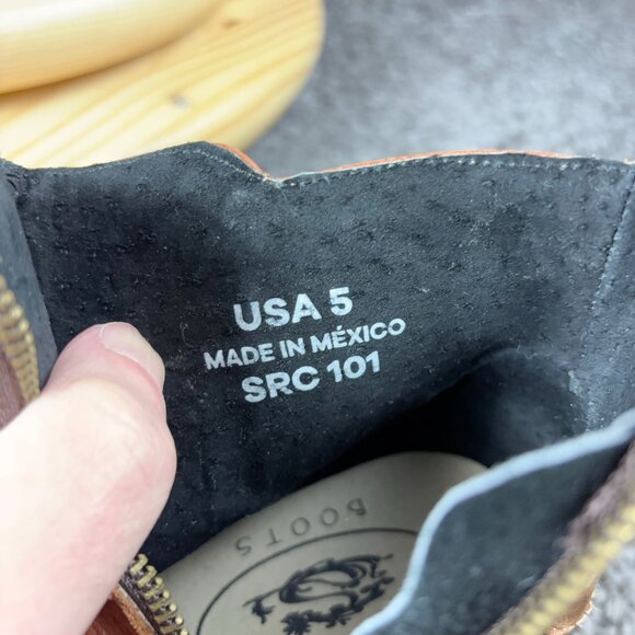 Sterling River Boots Women Size 5 Leather Distressed Ankle Bootie Made in Mexico - Picture 7 of 9